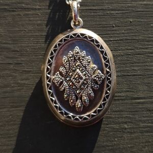 Vintage Locket: Sterling Silver and Marcasite